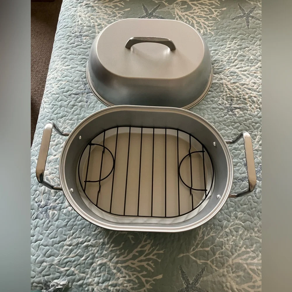 Unbranded deep 2 pc Roaster pan